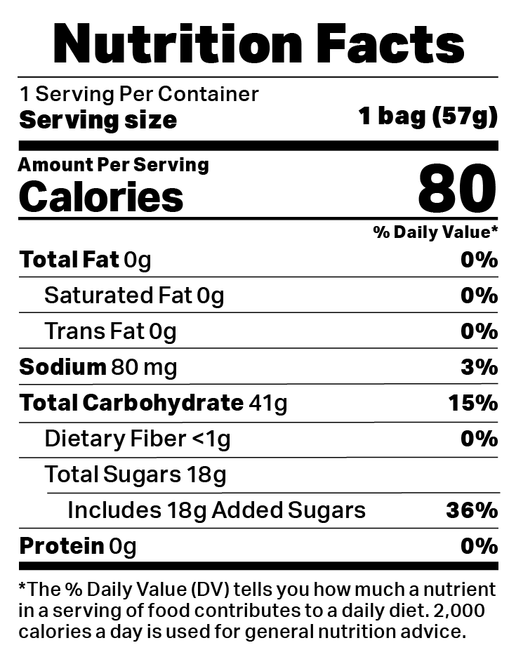 Poma Punch - Nutrition Information