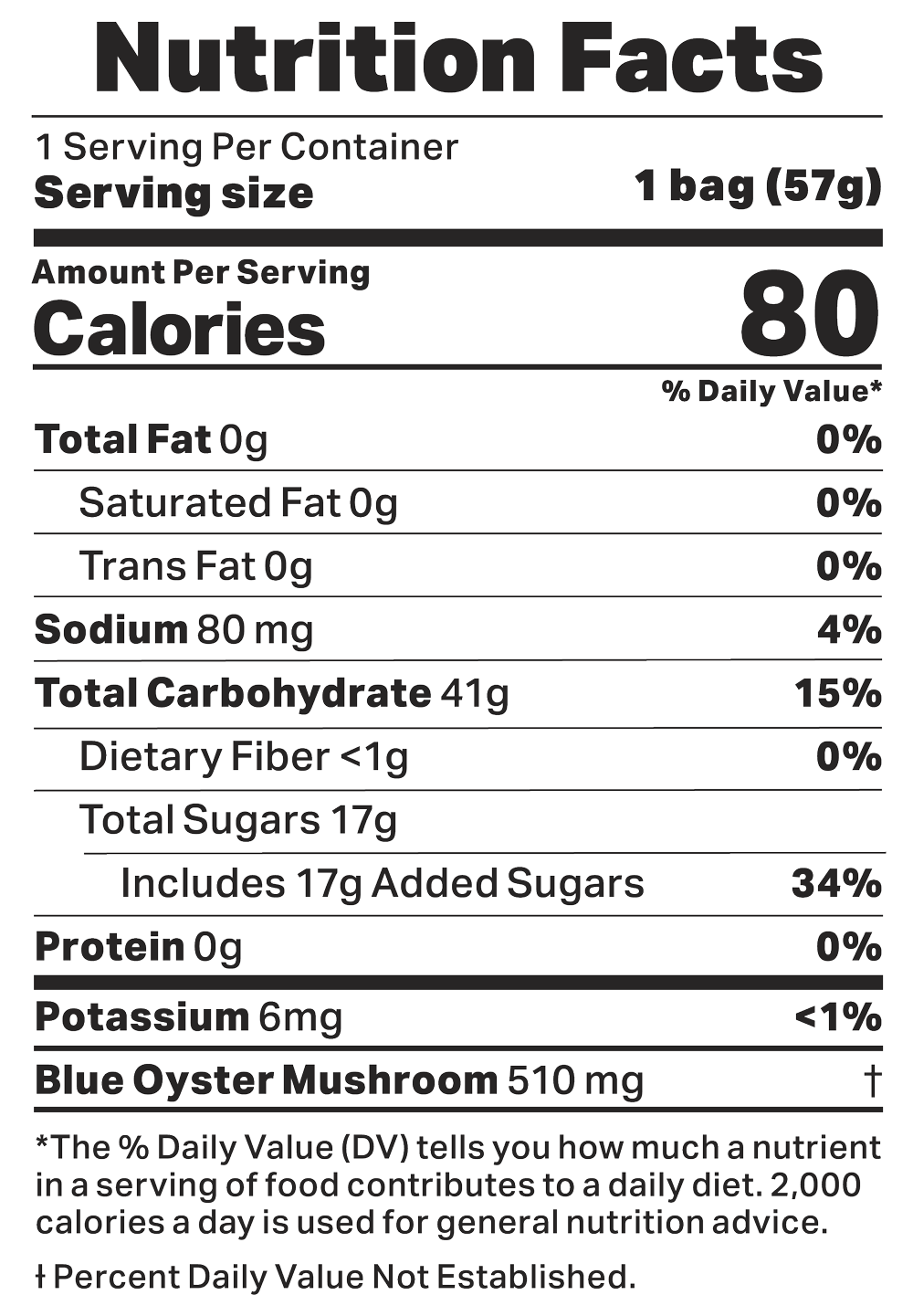 Wild Child Cherry - Nutrition Information